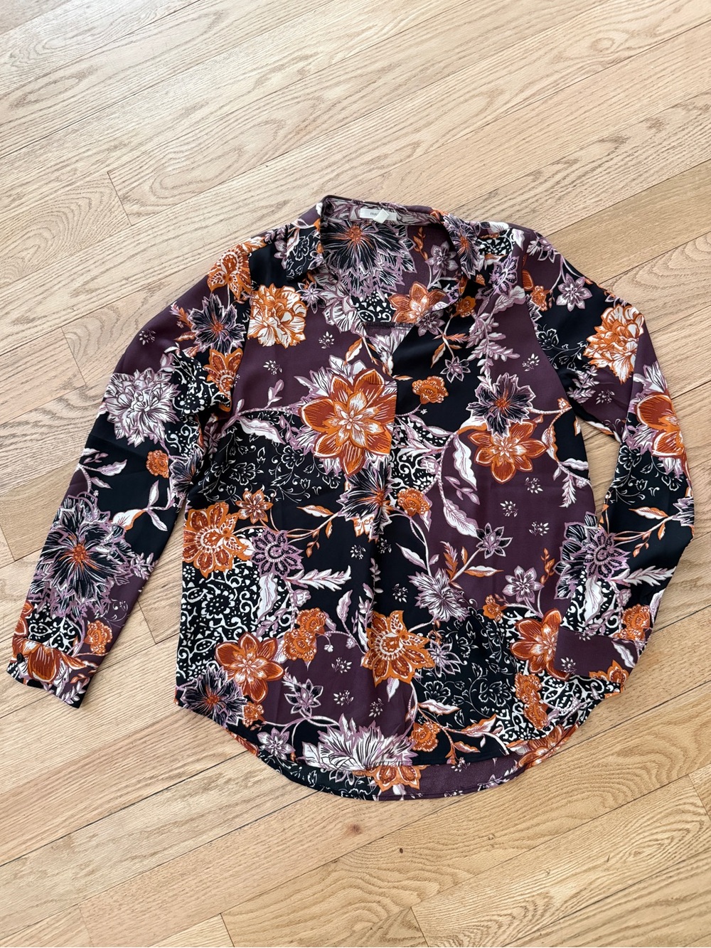 Maurices Floral Tunic Blouse Small